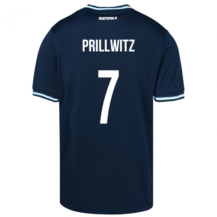 Hombre Camiseta Guatemala Héctor Prillwitz #7 Azul 2ª Equipación 24-26 La Camisa Perú