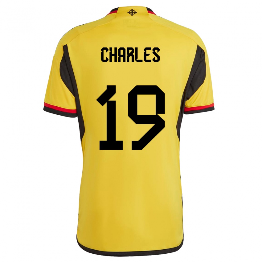 Hombre Camiseta Irlanda Del Norte Shea Charles #19 Blanco 2ª Equipación 24-26 La Camisa Perú