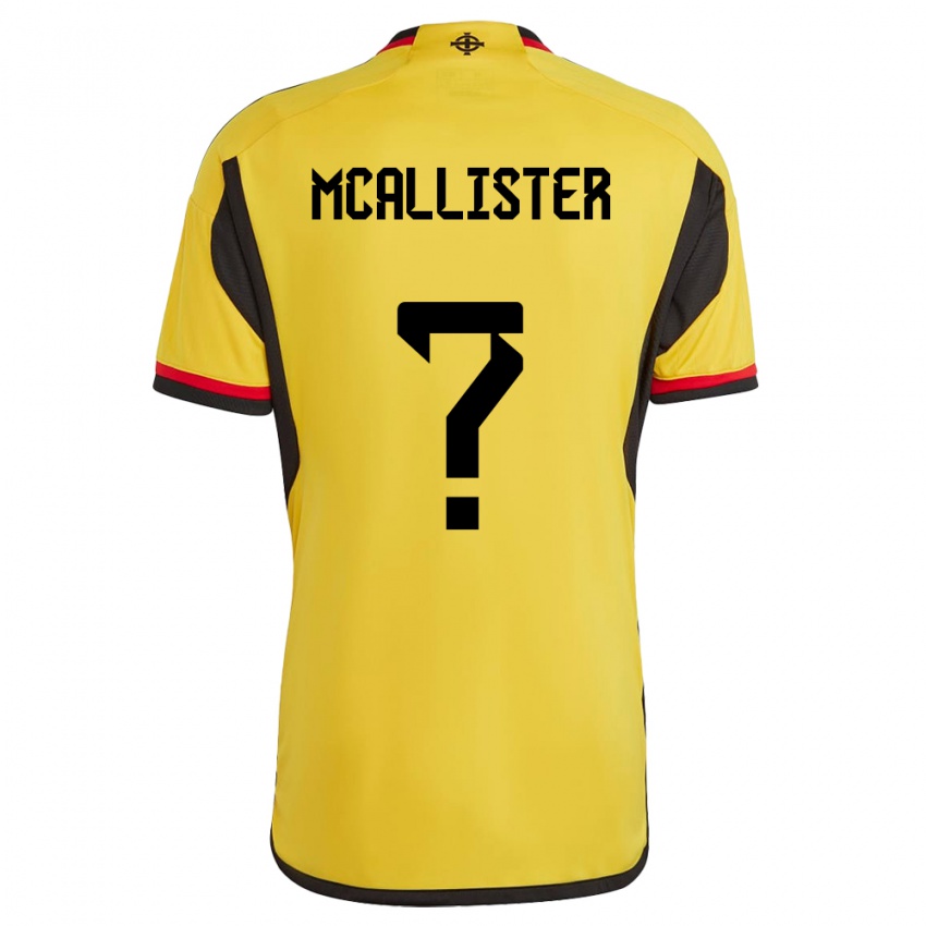 Hombre Camiseta Irlanda Del Norte Sean Mcallister #0 Blanco 2ª Equipación 24-26 La Camisa Perú