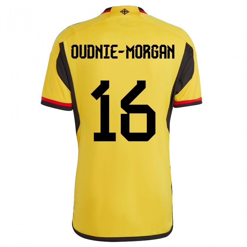 Hombre Camiseta Irlanda Del Norte Rio Oudnie-Morgan #16 Blanco 2ª Equipación 24-26 La Camisa Perú