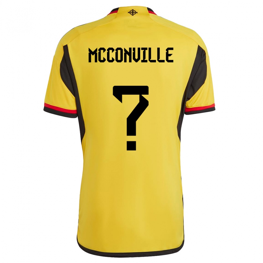 Hombre Camiseta Irlanda Del Norte Ruairi Mcconville #0 Blanco 2ª Equipación 24-26 La Camisa Perú