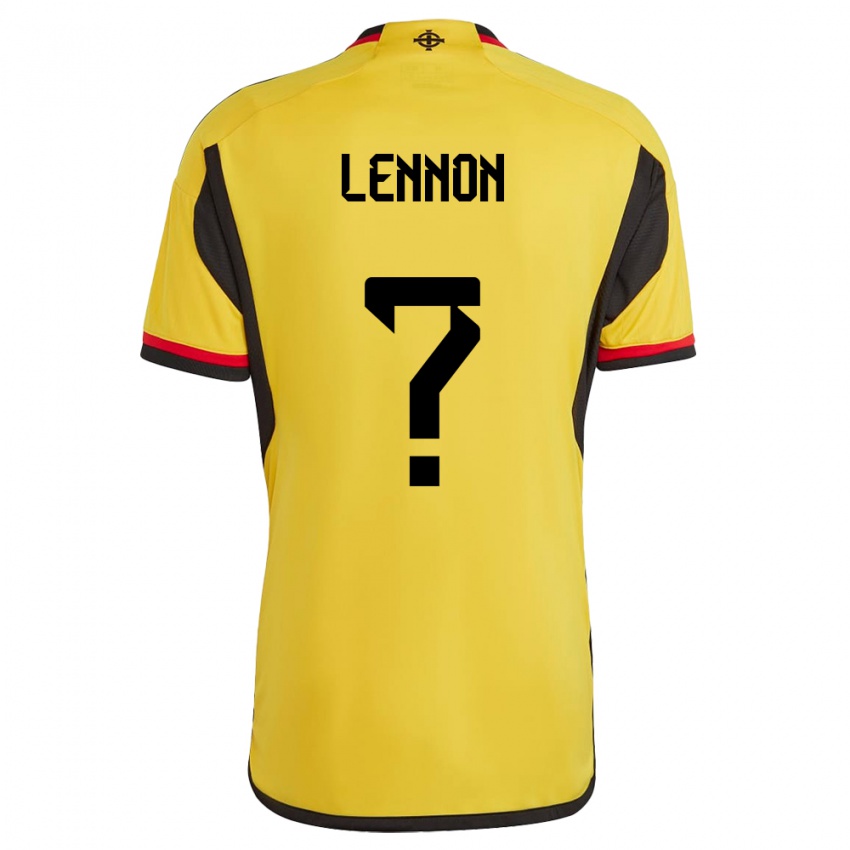 Hombre Camiseta Irlanda Del Norte Gallagher Lennon #0 Blanco 2ª Equipación 24-26 La Camisa Perú