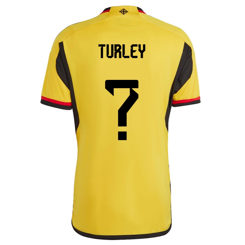 Hombre Camiseta Irlanda Del Norte Francis Turley #0 Blanco 2ª Equipación 24-26 La Camisa Perú