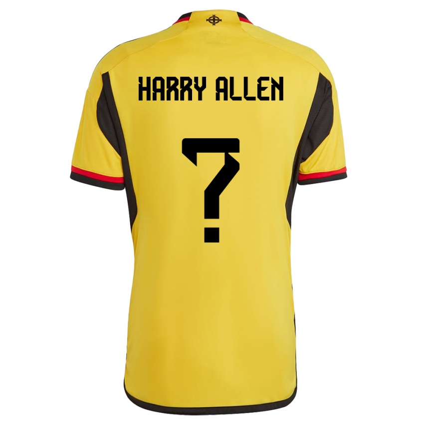 Hombre Camiseta Irlanda Del Norte Harry Allen #0 Blanco 2ª Equipación 24-26 La Camisa Perú