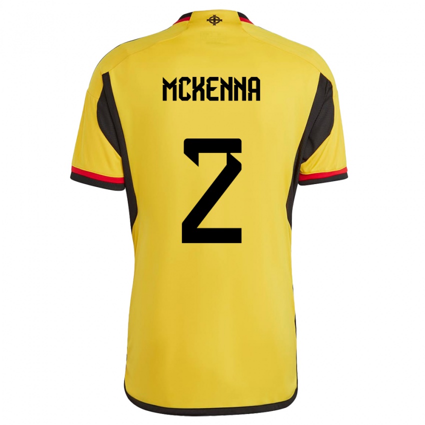 Hombre Camiseta Irlanda Del Norte Rebecca Mckenna #2 Blanco 2ª Equipación 24-26 La Camisa Perú