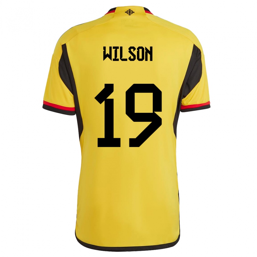 Hombre Camiseta Irlanda Del Norte Emily Wilson #19 Blanco 2ª Equipación 24-26 La Camisa Perú