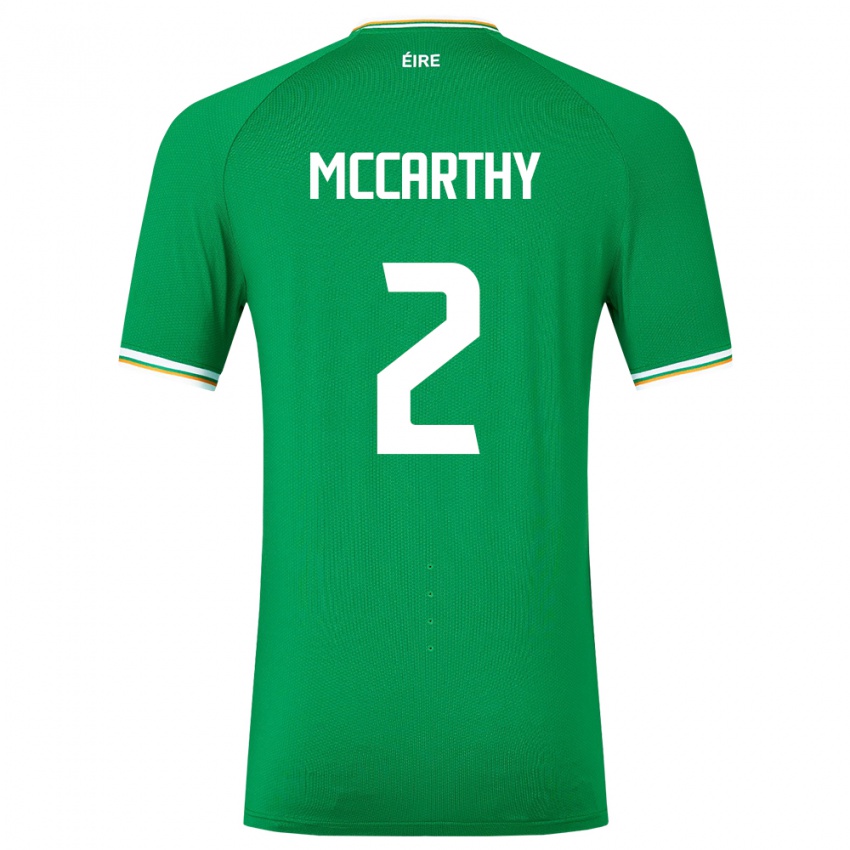 Mujer Camiseta Irlanda Savannah Mccarthy #2 Verde 1ª Equipación 24-26 La Camisa Perú