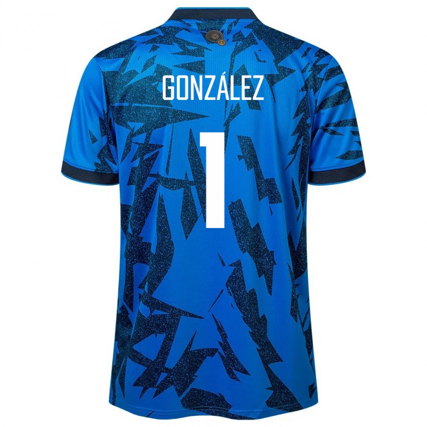 Mujer Camiseta El Salvador Mario González #1 Azul 1ª Equipación 24-26 La Camisa Perú