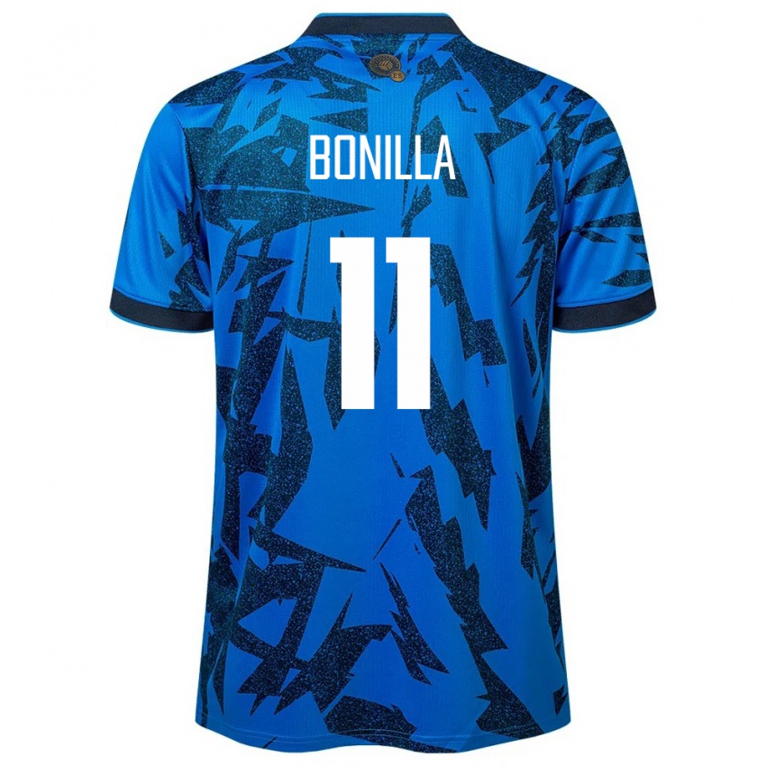 Mujer Camiseta El Salvador Jarell Bonilla #11 Azul 1ª Equipación 24-26 La Camisa Perú