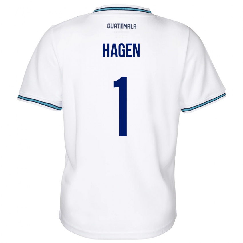 Mujer Camiseta Guatemala Nicholas Hagen #1 Blanco 1ª Equipación 24-26 La Camisa Perú