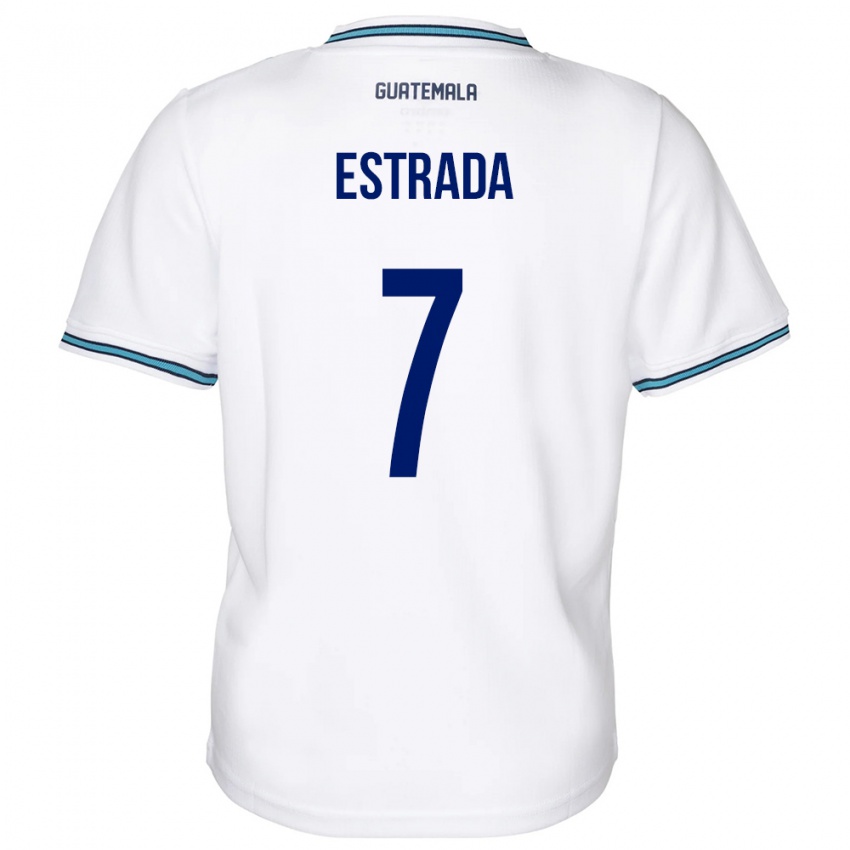 Mujer Camiseta Guatemala Javier Estrada #7 Blanco 1ª Equipación 24-26 La Camisa Perú