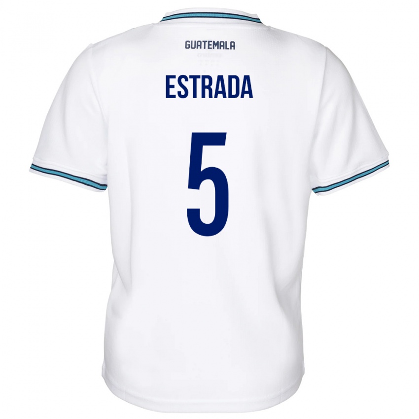 Mujer Camiseta Guatemala Elizabeth Estrada #5 Blanco 1ª Equipación 24-26 La Camisa Perú