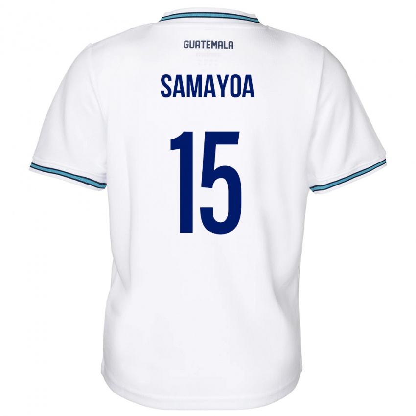 Mujer Camiseta Guatemala Giselle Samayoa #15 Blanco 1ª Equipación 24-26 La Camisa Perú