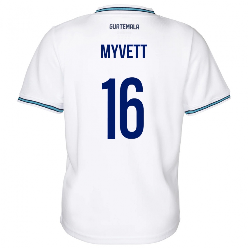 Mujer Camiseta Guatemala Jemery Myvett #16 Blanco 1ª Equipación 24-26 La Camisa Perú