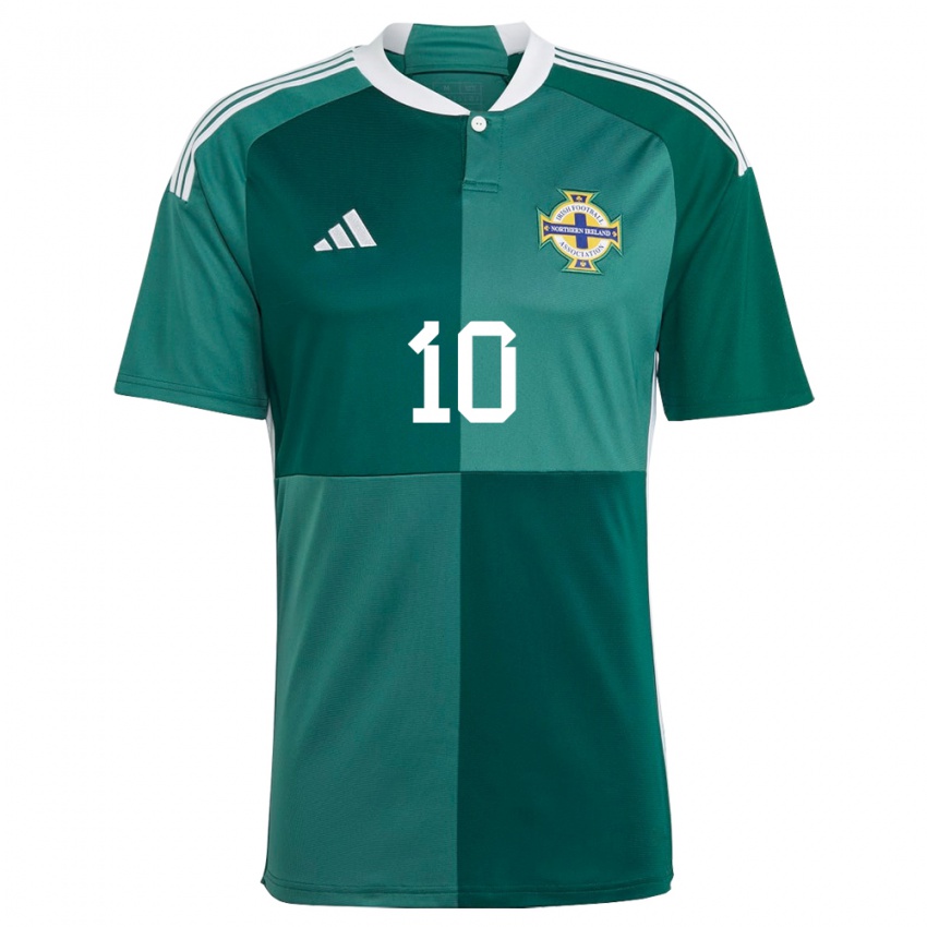 Mujer Camiseta Irlanda Del Norte Callum Burnside #10 Verde 1ª Equipación 24-26 La Camisa Perú