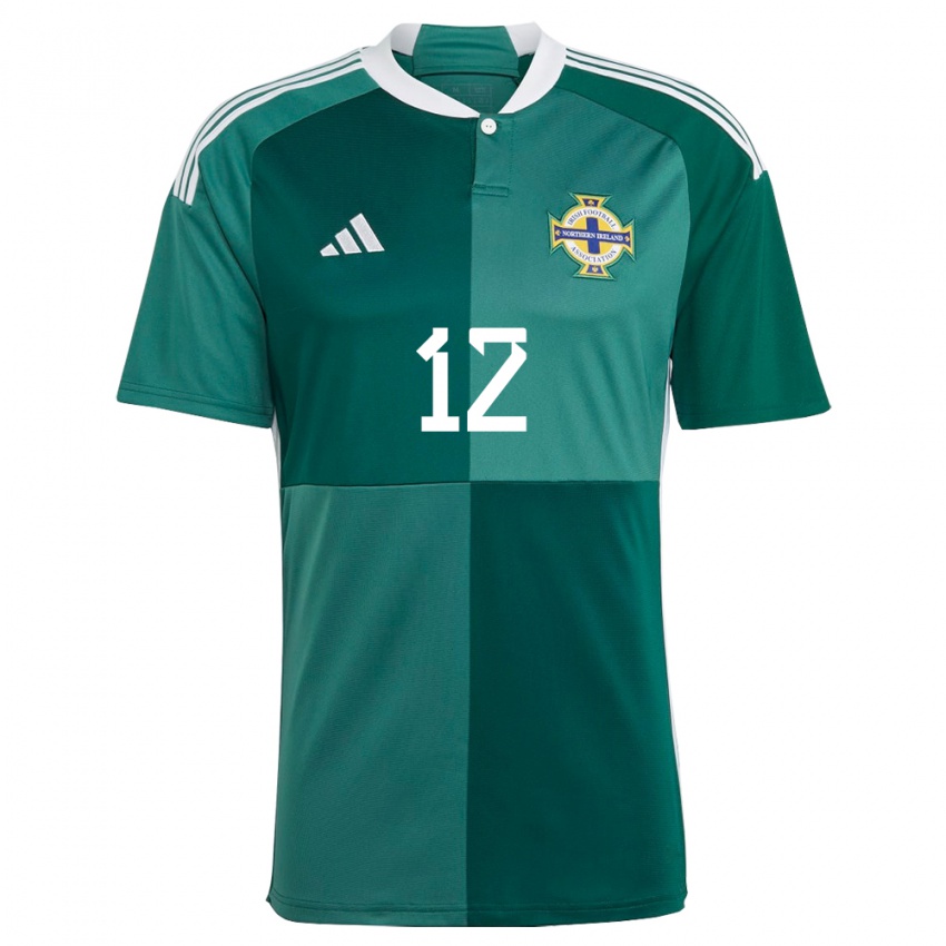 Mujer Camiseta Irlanda Del Norte Pierce Charles #12 Verde 1ª Equipación 24-26 La Camisa Perú