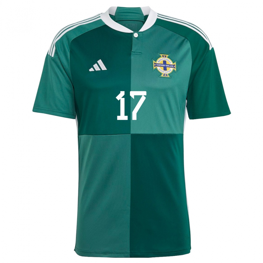 Mujer Camiseta Irlanda Del Norte Paddy Mcnair #17 Verde 1ª Equipación 24-26 La Camisa Perú