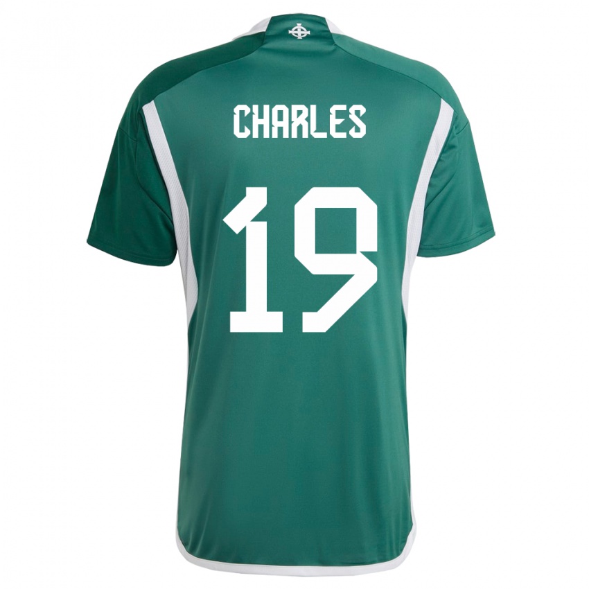 Mujer Camiseta Irlanda Del Norte Shea Charles #19 Verde 1ª Equipación 24-26 La Camisa Perú