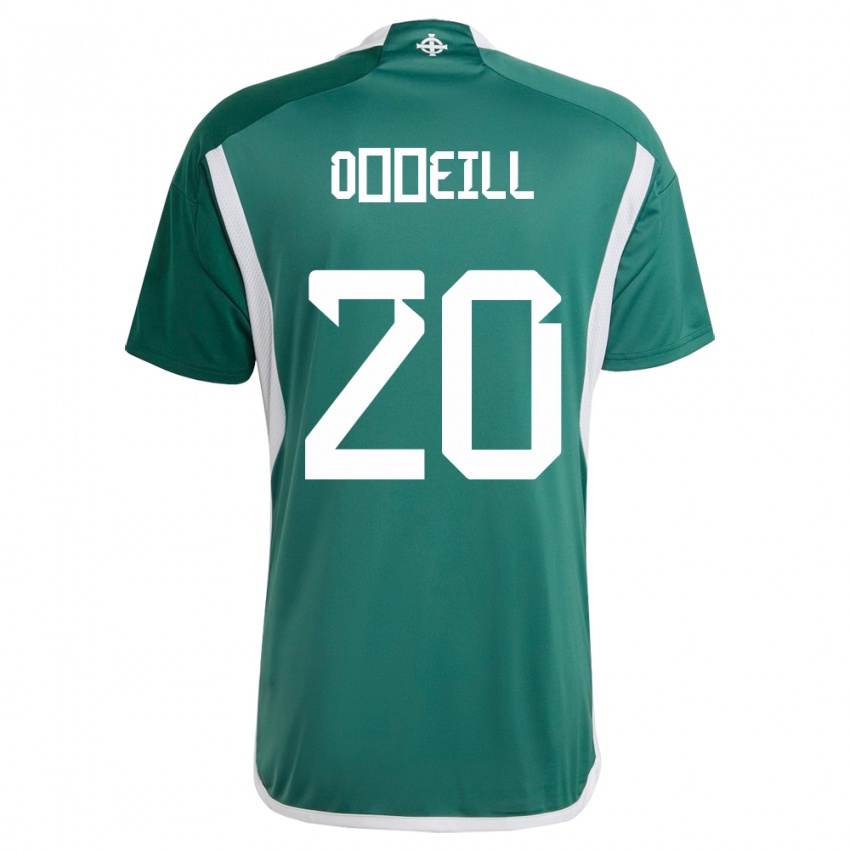 Mujer Camiseta Irlanda Del Norte Ceadach O’neill #20 Verde 1ª Equipación 24-26 La Camisa Perú