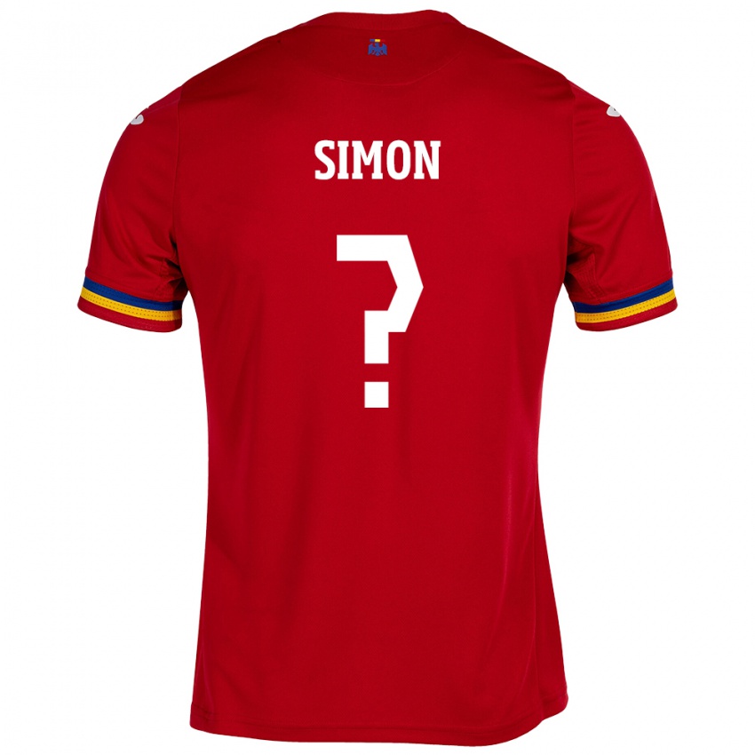 Mujer Camiseta Rumania Mate Simon #0 Rojo 2ª Equipación 24-26 La Camisa Perú