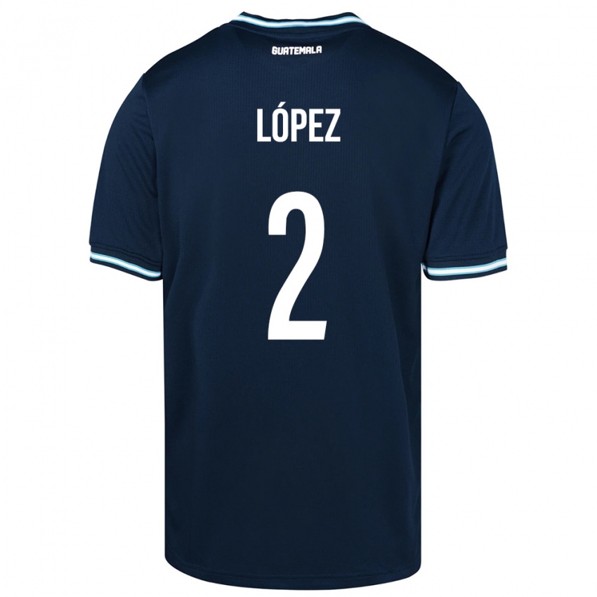 Mujer Camiseta Guatemala Francisco López #2 Azul 2ª Equipación 24-26 La Camisa Perú