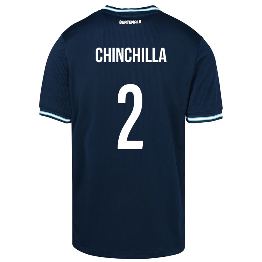 Mujer Camiseta Guatemala Nicolás Chinchilla #2 Azul 2ª Equipación 24-26 La Camisa Perú