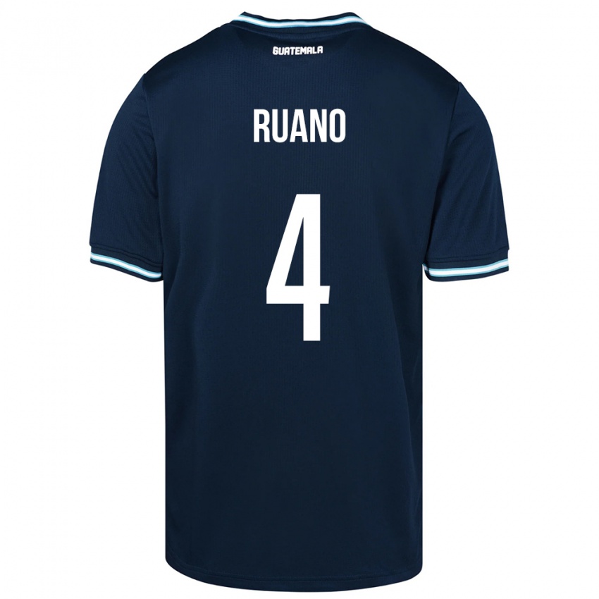 Mujer Camiseta Guatemala Michelle Ruano #4 Azul 2ª Equipación 24-26 La Camisa Perú