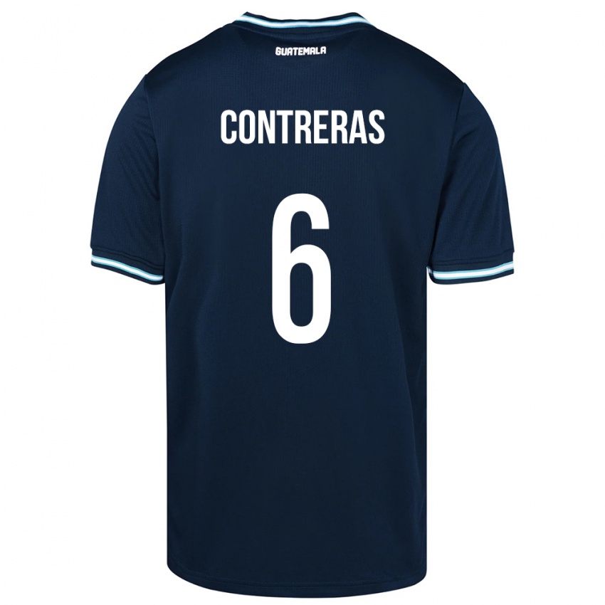 Mujer Camiseta Guatemala María Contreras #6 Azul 2ª Equipación 24-26 La Camisa Perú