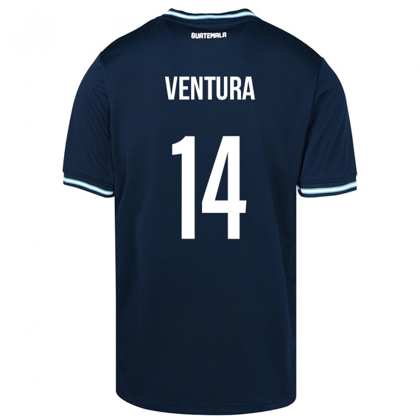 Mujer Camiseta Guatemala Madelyn Ventura #14 Azul 2ª Equipación 24-26 La Camisa Perú