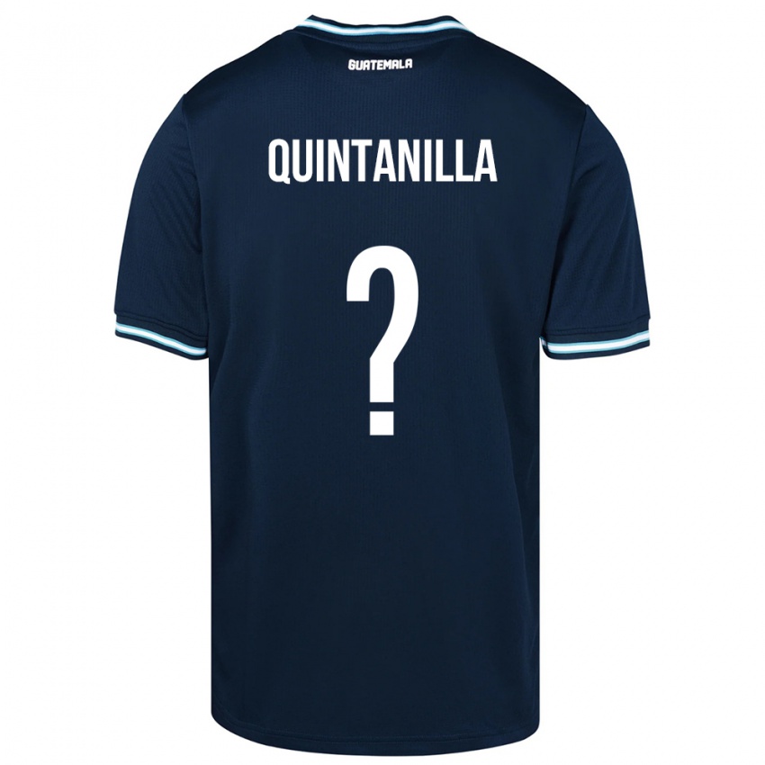 Mujer Camiseta Guatemala Anayelli Quintanilla #0 Azul 2ª Equipación 24-26 La Camisa Perú