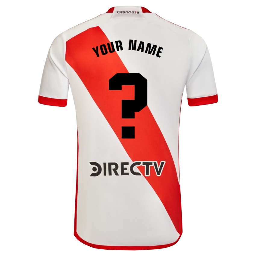 Niño Camiseta Su Nombre #0 Blanco Rojo 1ª Equipación 2023/24 La Camisa Perú