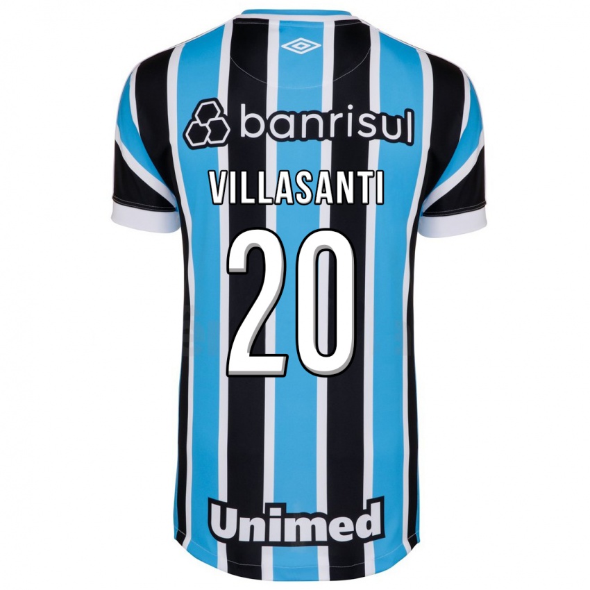Niño Camiseta Mathías Villasanti #20 Azul 1ª Equipación 2023/24 La Camisa Perú