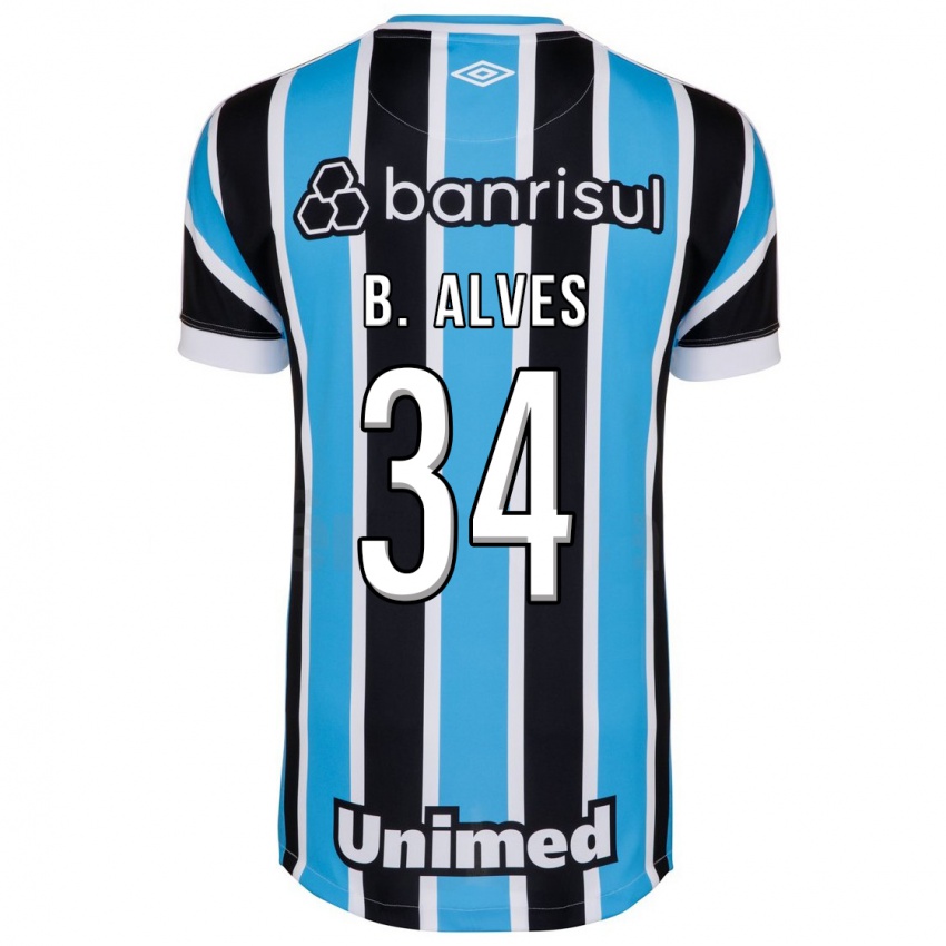 Niño Camiseta Bruno Alves #34 Azul 1ª Equipación 2023/24 La Camisa Perú