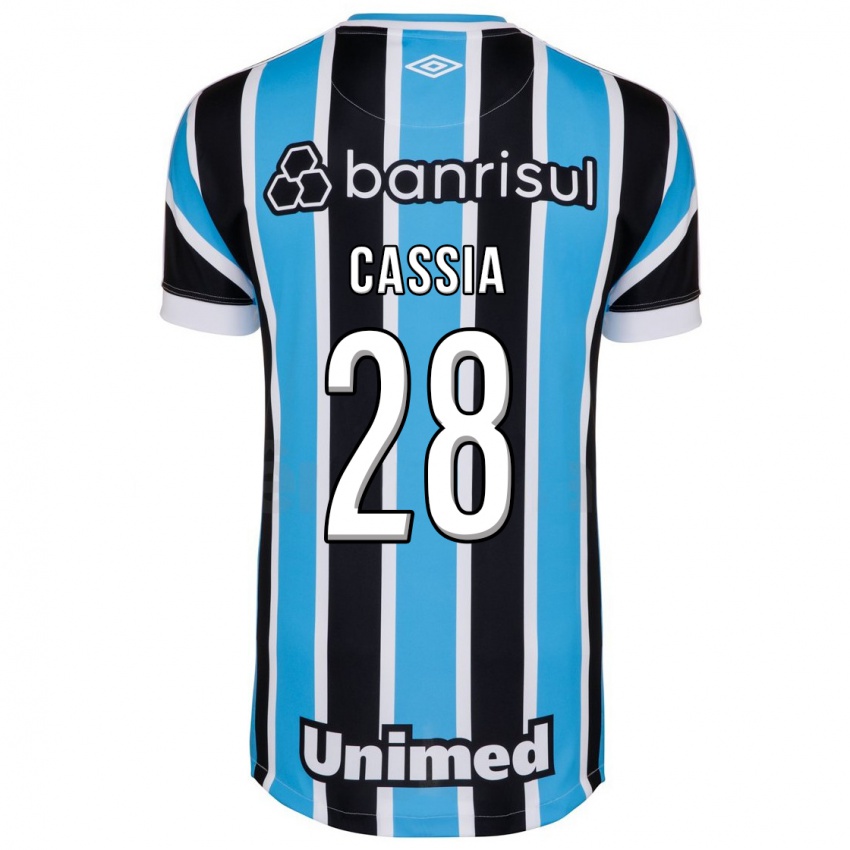 Niño Camiseta Cássia #28 Azul 1ª Equipación 2023/24 La Camisa Perú