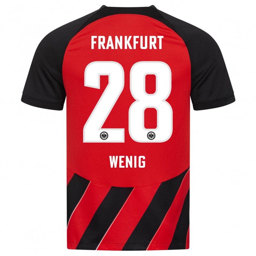 Niño Camiseta Marcel Wenig #28 Negro Rojo 1ª Equipación 2023/24 La Camisa Perú