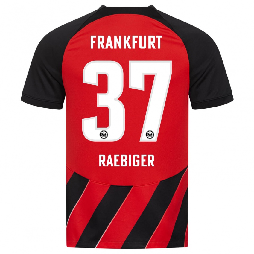 Niño Camiseta Sidney Raebiger #37 Negro Rojo 1ª Equipación 2023/24 La Camisa Perú