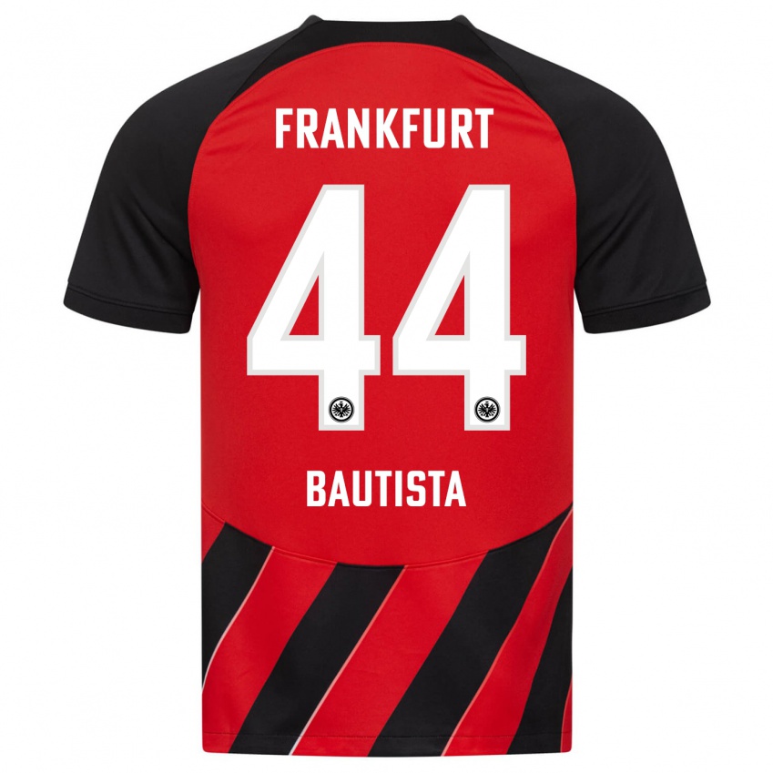 Niño Camiseta Davis Bautista #44 Negro Rojo 1ª Equipación 2023/24 La Camisa Perú