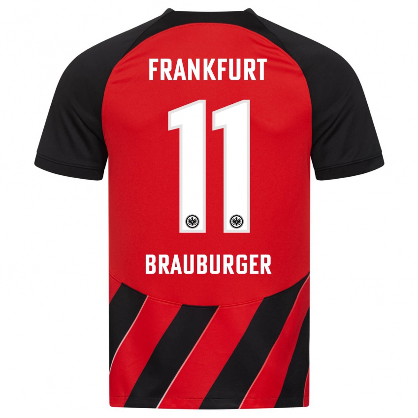 Niño Camiseta Maximilian Brauburger #11 Negro Rojo 1ª Equipación 2023/24 La Camisa Perú