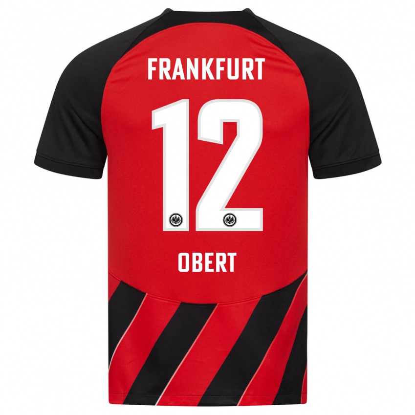 Niño Camiseta Yuriy Obert #12 Negro Rojo 1ª Equipación 2023/24 La Camisa Perú