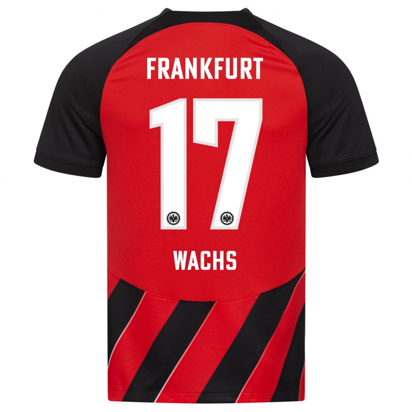 Niño Camiseta Marc Wachs #17 Negro Rojo 1ª Equipación 2023/24 La Camisa Perú