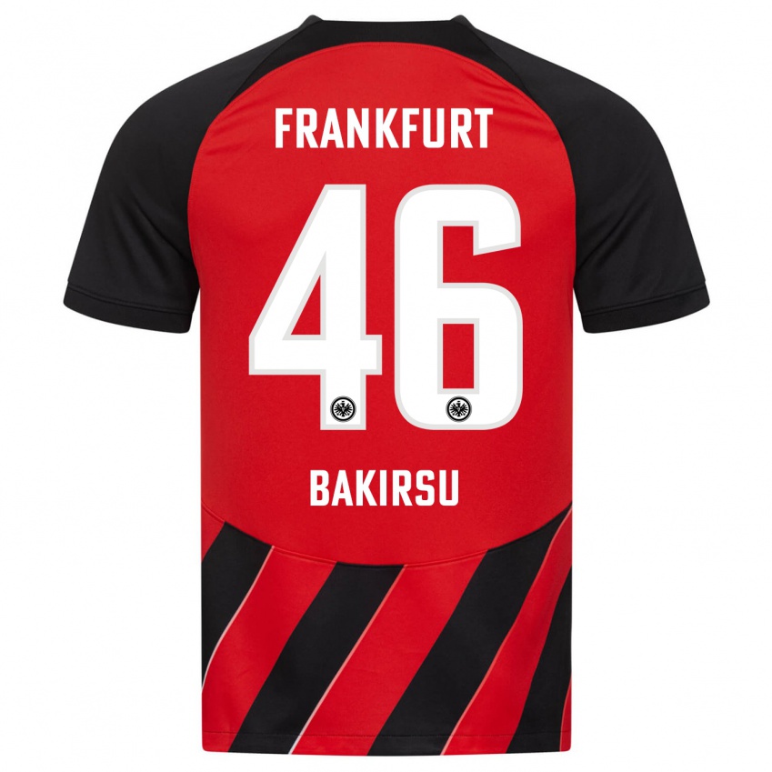 Niño Camiseta Hüseyin Bakirsu #46 Negro Rojo 1ª Equipación 2023/24 La Camisa Perú