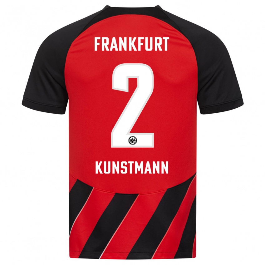 Niño Camiseta Kelvin Kunstmann #2 Negro Rojo 1ª Equipación 2023/24 La Camisa Perú