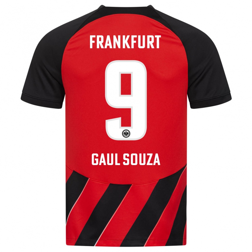 Niño Camiseta Alessandro Gaul Souza #9 Negro Rojo 1ª Equipación 2023/24 La Camisa Perú