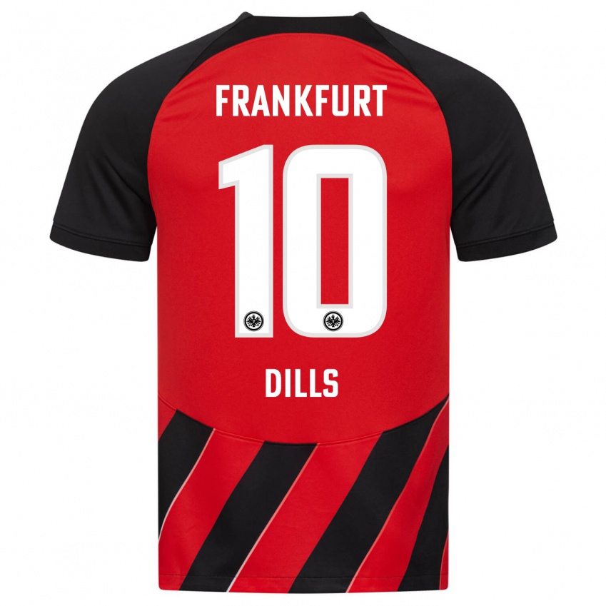 Niño Camiseta Marvin Dills #10 Negro Rojo 1ª Equipación 2023/24 La Camisa Perú