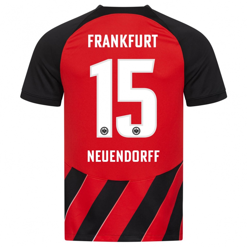 Niño Camiseta Nilo Neuendorff #15 Negro Rojo 1ª Equipación 2023/24 La Camisa Perú