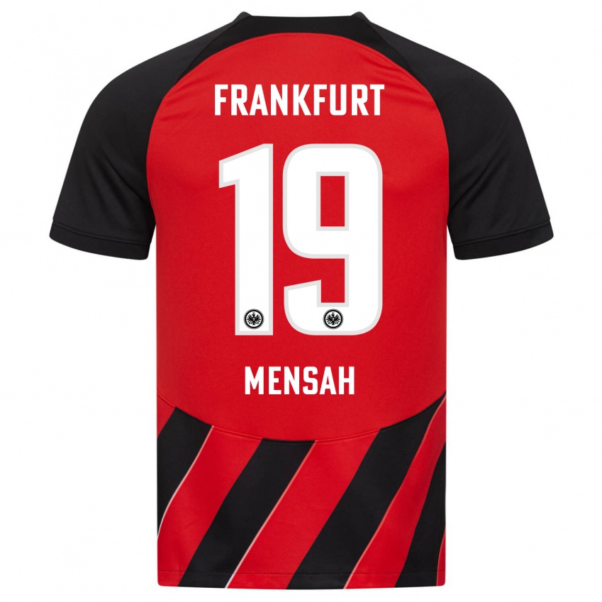 Niño Camiseta Keziah Oteng-Mensah #19 Negro Rojo 1ª Equipación 2023/24 La Camisa Perú