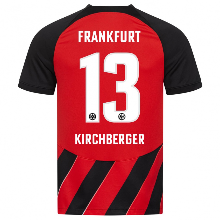 Niño Camiseta Virginia Kirchberger #13 Negro Rojo 1ª Equipación 2023/24 La Camisa Perú