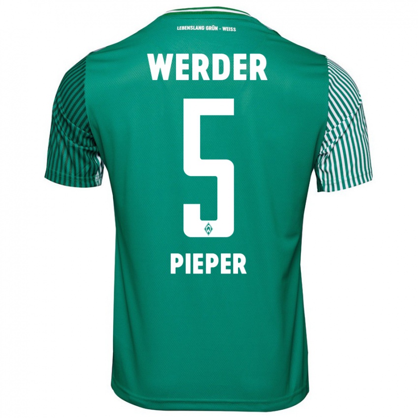 Niño Camiseta Amos Pieper #5 Verde 1ª Equipación 2023/24 La Camisa Perú