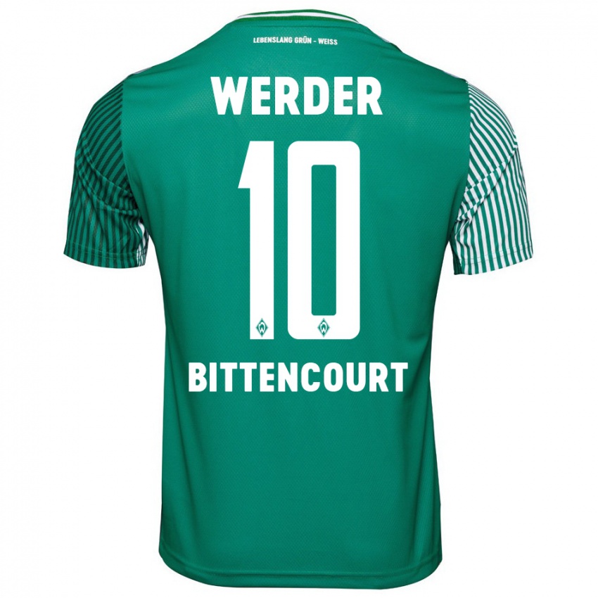 Niño Camiseta Leonardo Bittencourt #10 Verde 1ª Equipación 2023/24 La Camisa Perú