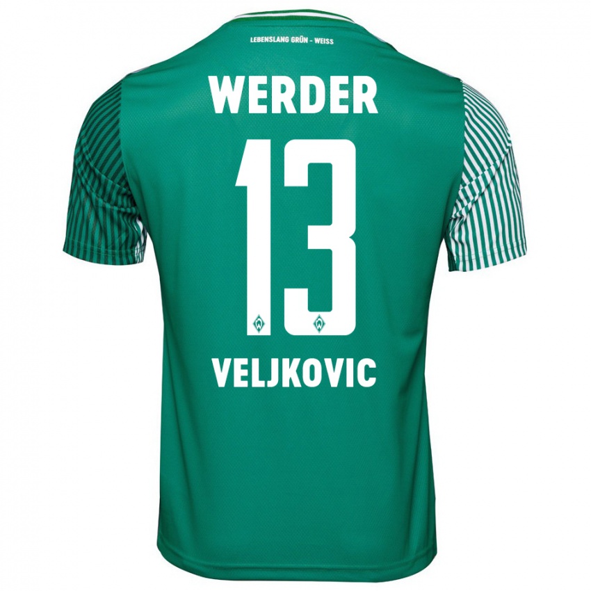 Niño Camiseta Milos Veljkovic #13 Verde 1ª Equipación 2023/24 La Camisa Perú